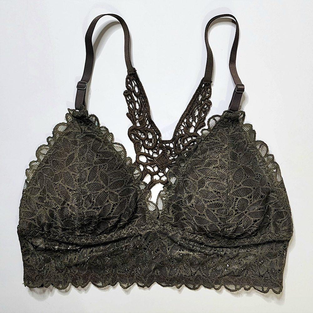 Olive Green Lace Bralatte